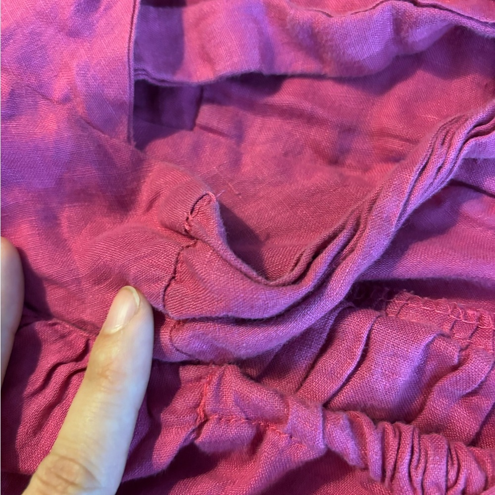 Hot pink linen dress size small - Picture 5 of 7